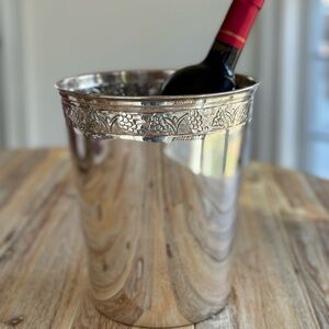Pottery Barn Silver Plated Wine Bucket, Champagne Bucket, Utensil Holder
